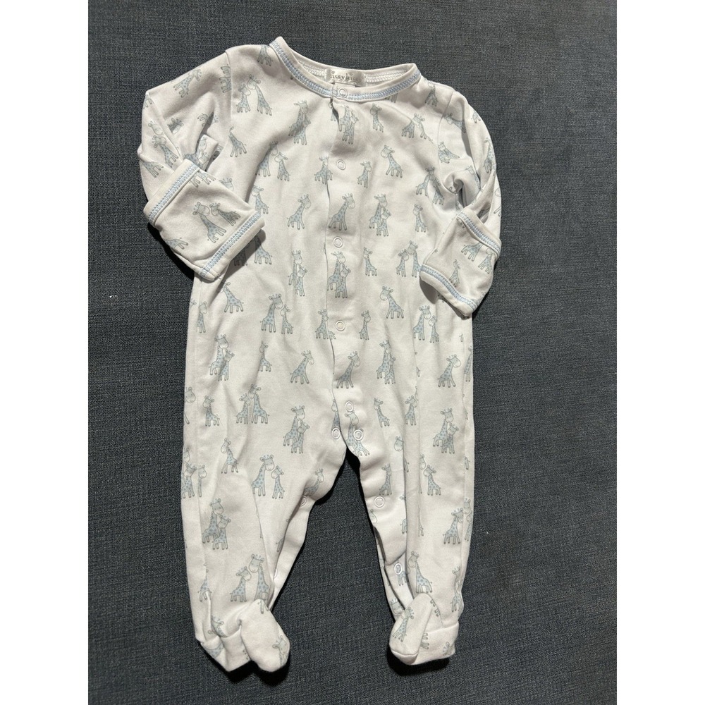Kissy Kissy Giraffe Blue And White Sleeper Size 0-3 Months Unisex